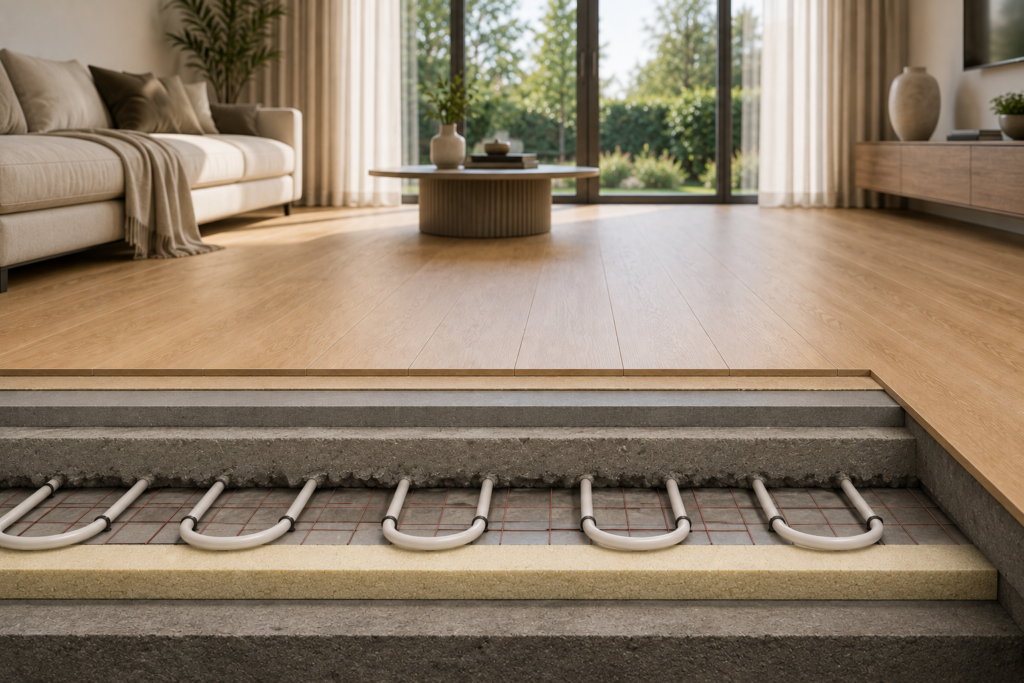 PVC vloer en vloerverwarming